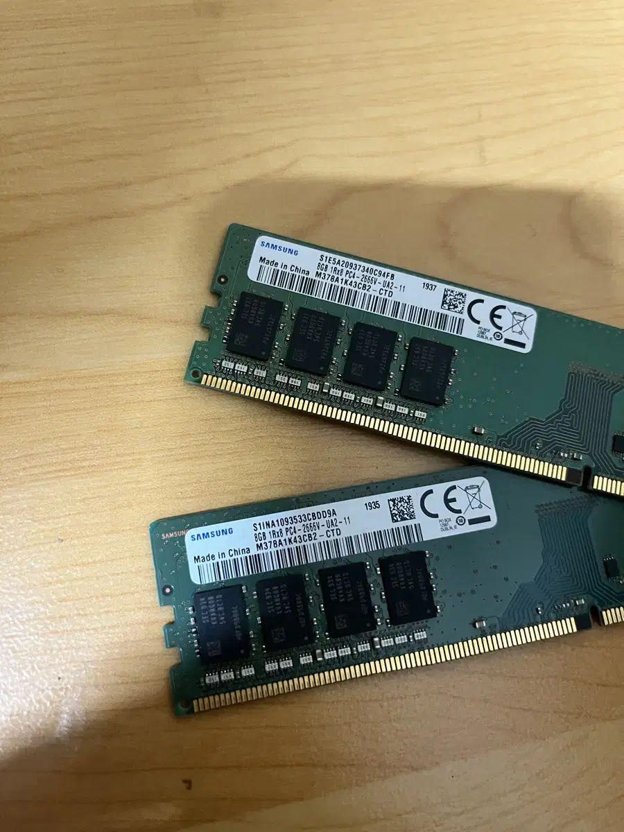 삼성 ddr4 2666 16gb (8gb x 2개) 팝니다